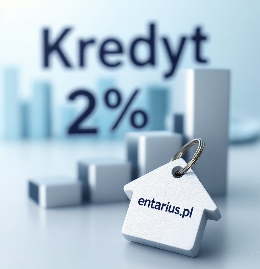 Brelok z logo i napis kredyt 2%